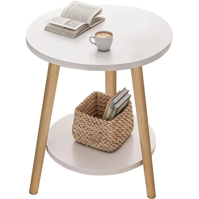 Desk Setup Minimalist - طاولة طعام دائرية مزدوجة الطبقات ،