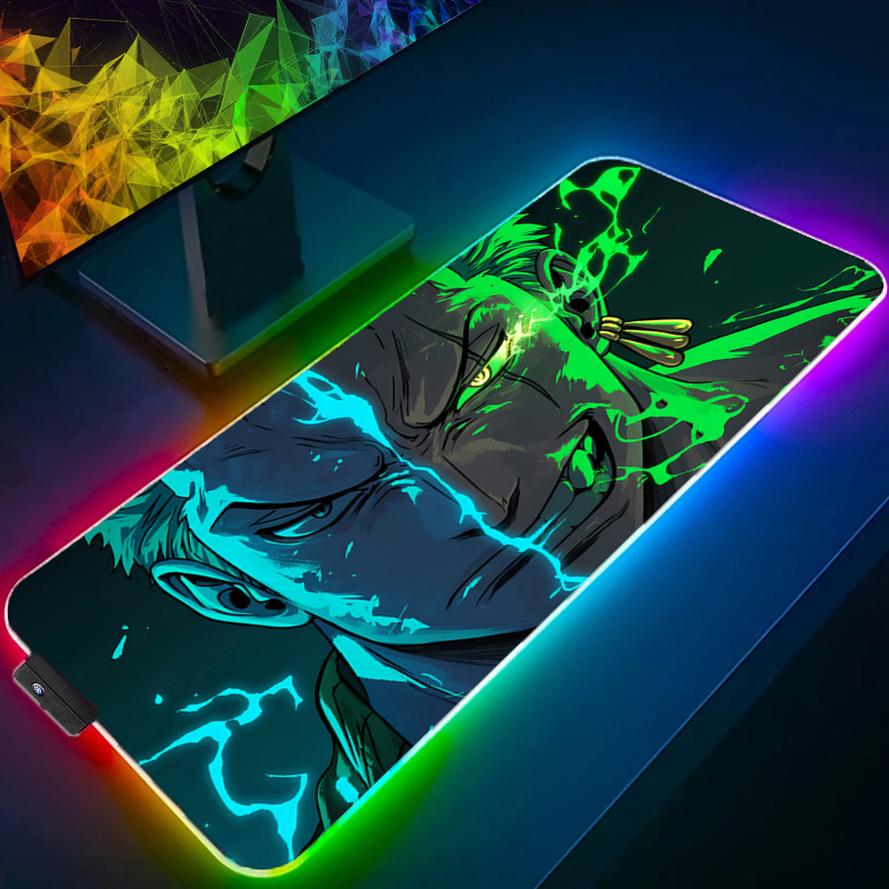 Desk Setup Mat - قطعة واحدة زورو ماوس الوسادة RGB