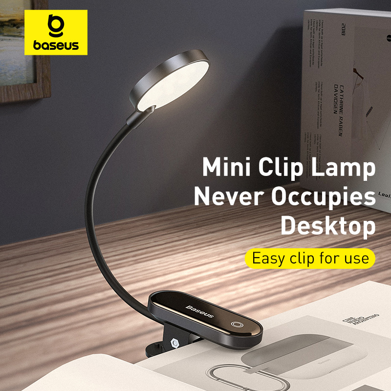 Desk Setup For Laptop - Baseus مصباح مكتبي محمول LED مشبك