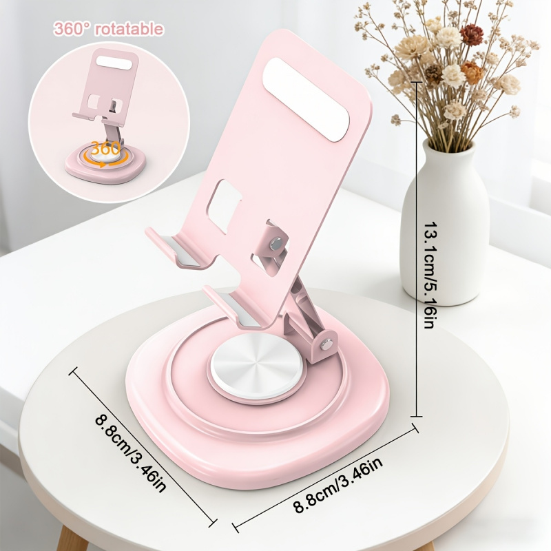 Desk Setup Stand - حامل هاتف معدني دوار للمكتب على