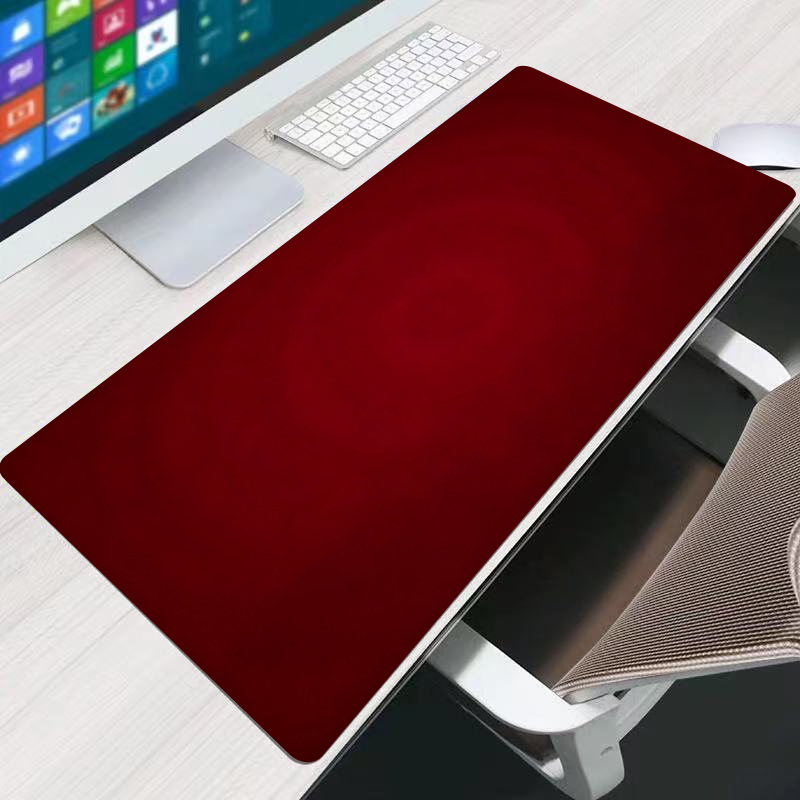 Desk Setup Mat - لوحة ماوس حمراء للمكتب، حصيرة مكتبية