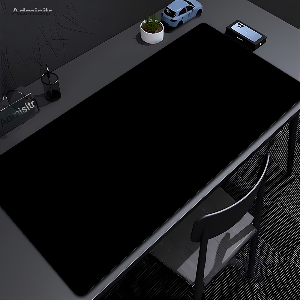 Desk Pad Leather Large - لوحة ماوس سوداء كبيرة بلون واحد،