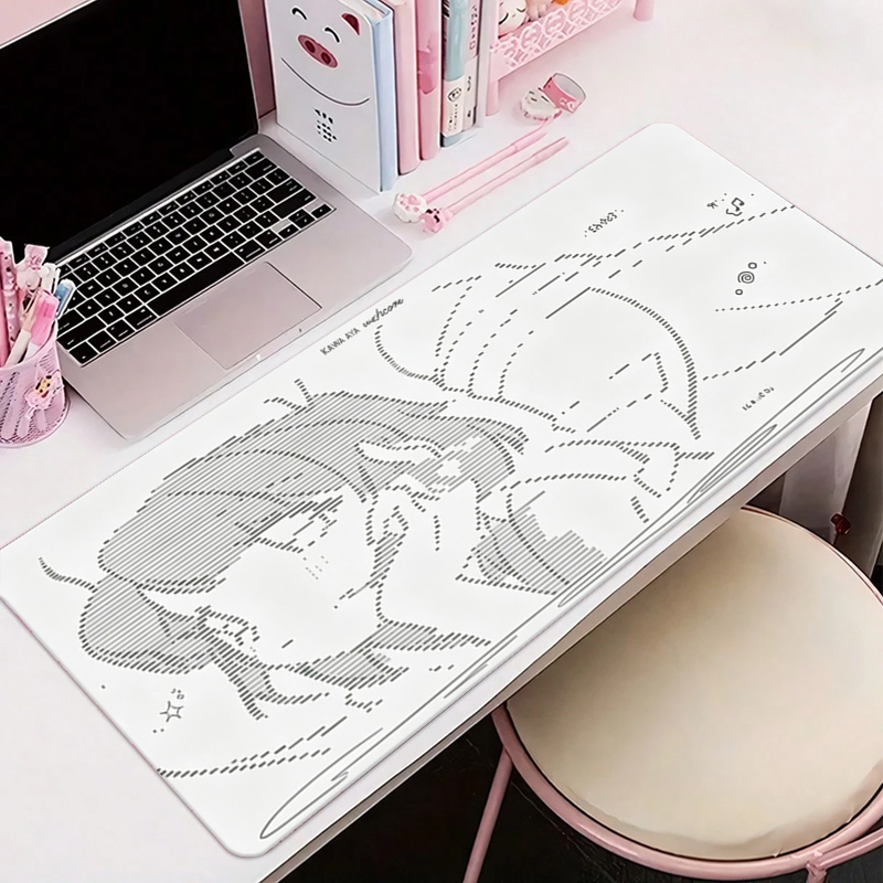 Desk Setup Rug - لوحة ماوس جلدية كبيرة بتصميم أنمي