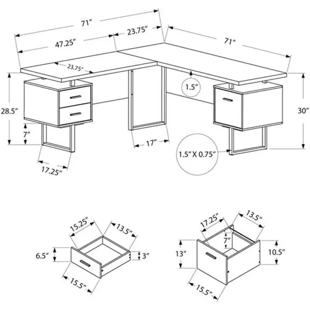مكتب كمبيوتر على شكل حرف L مقا - مراجعة Desk Setup Black وسعره