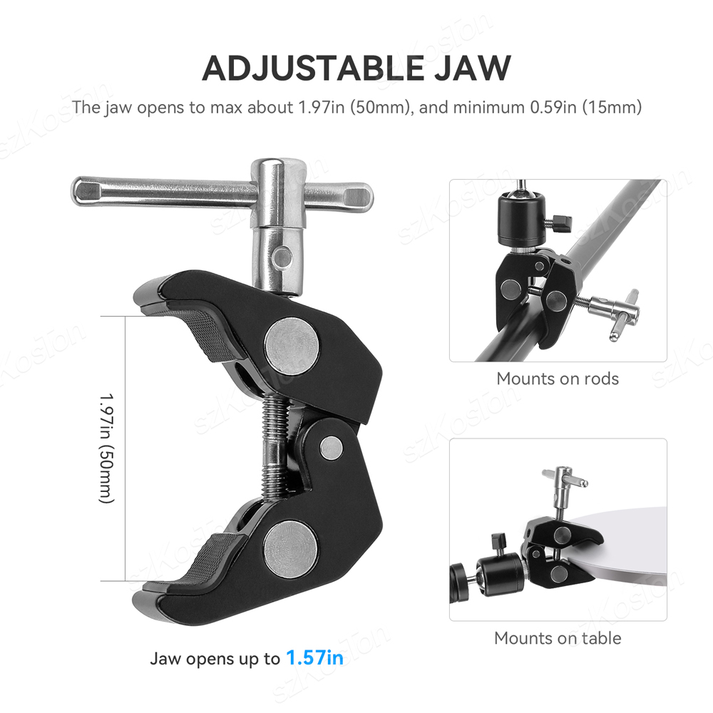 مشبك معدني فائق للكاميرا 360 د - مراجعة Monitor Arm Clamp وسعره