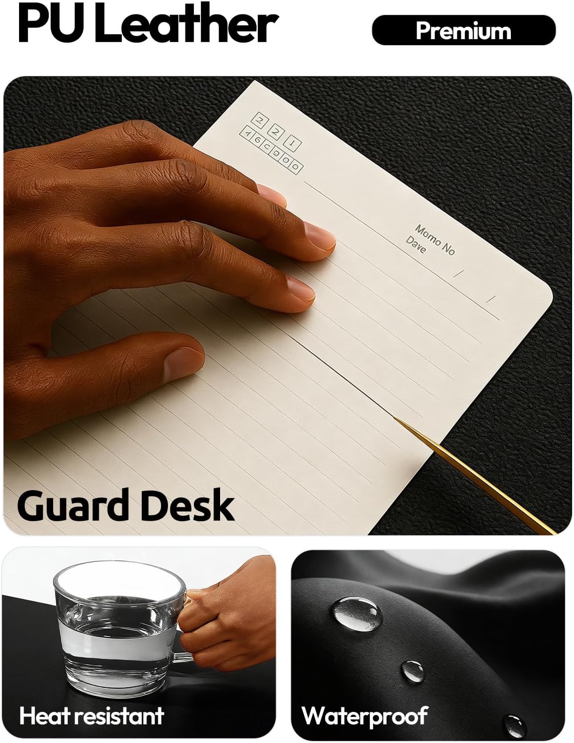 واقي مكتب كبير من الجلد الصناع - مراجعة Desk Pad Leather Large وسعره