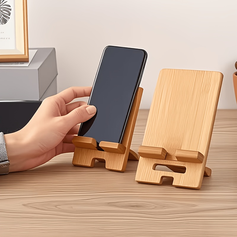حامل هاتف خشبي من الخيزران قاب - مراجعة Desk Setup Kit وسعره