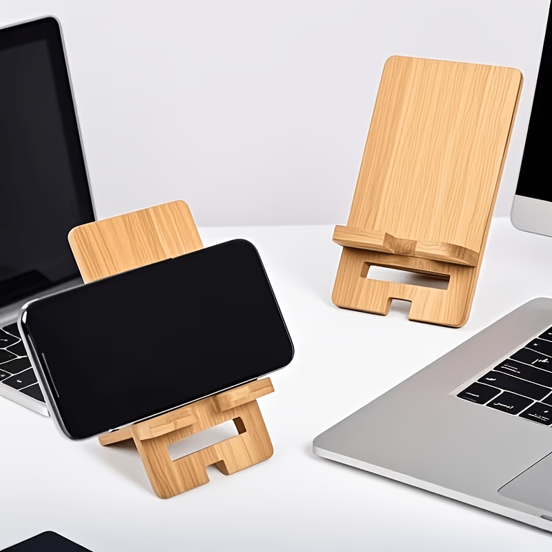 حامل هاتف خشبي من الخيزران قاب - مراجعة Desk Setup Kit وسعره
