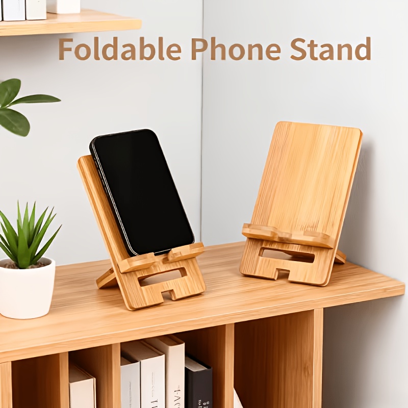 حامل هاتف خشبي من الخيزران قاب - مراجعة Desk Setup Kit وسعره