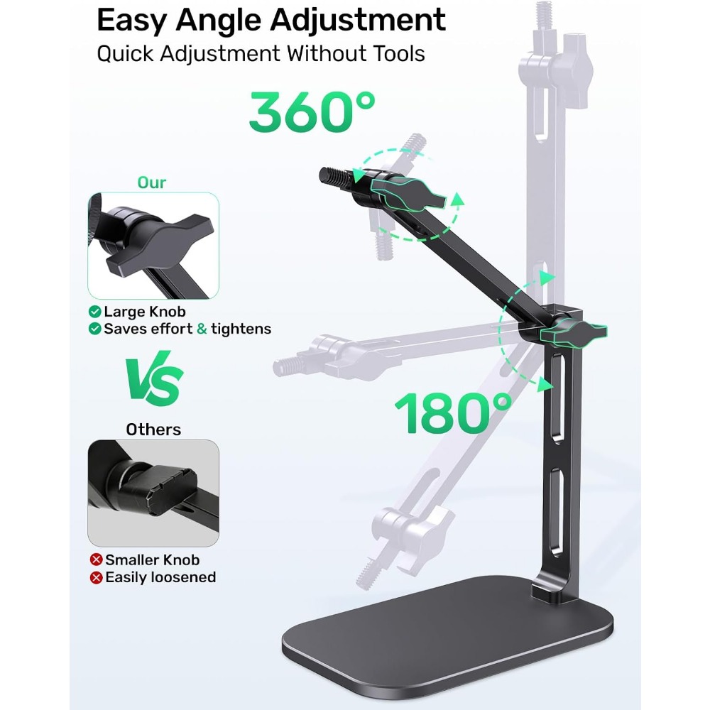 حامل ميكروفون مكتبي متين، يتحم - مراجعة Desk Setup Stand وسعره