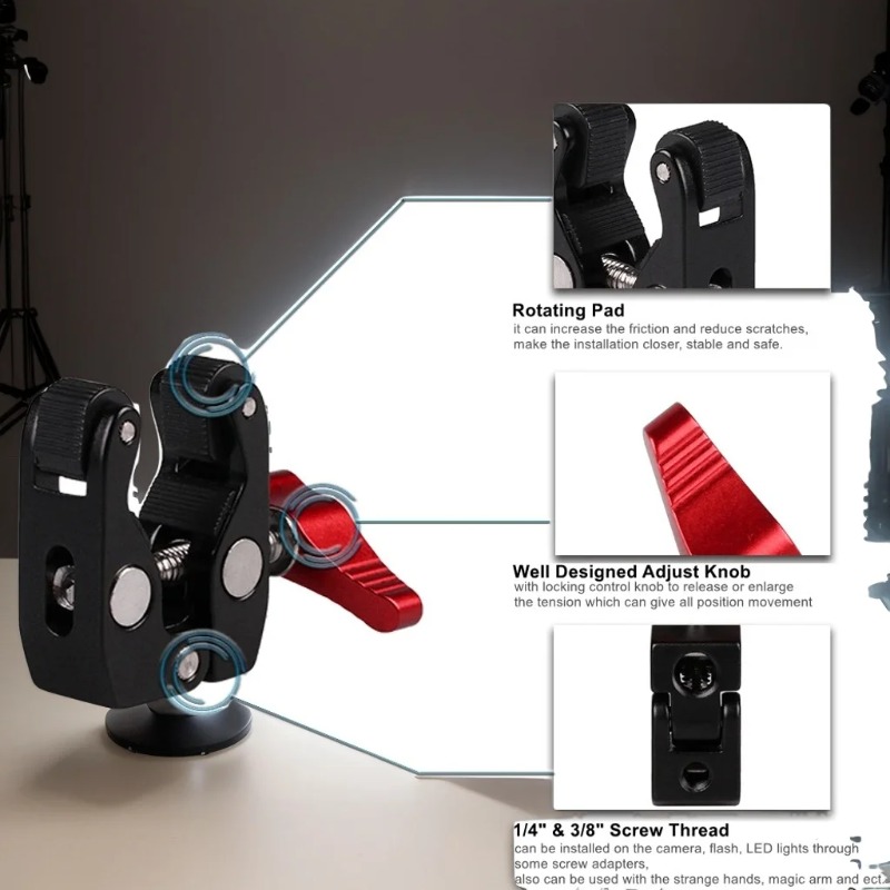 سوبر المشبك كاميرا المشبك جبل  - مراجعة Monitor Arm Clamp وسعره