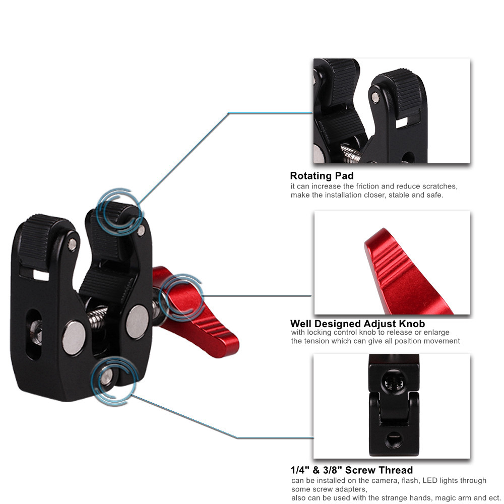 معدن متعدد الوظائف الكرة رئيس  - مراجعة Monitor Arm Clamp وسعره