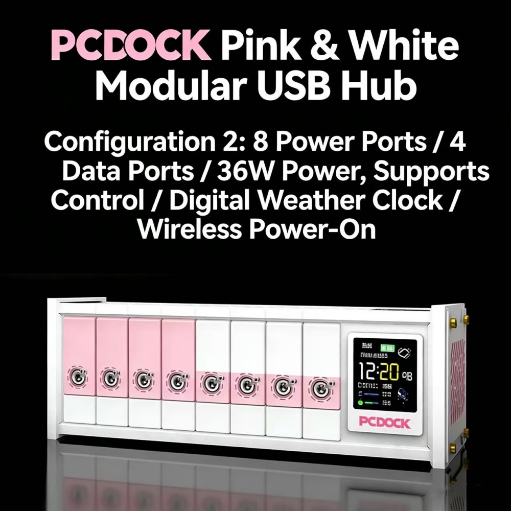 شريط طاقة USB مكتبي من PCDOCK  - مراجعة Desk Setup For Laptop وسعره