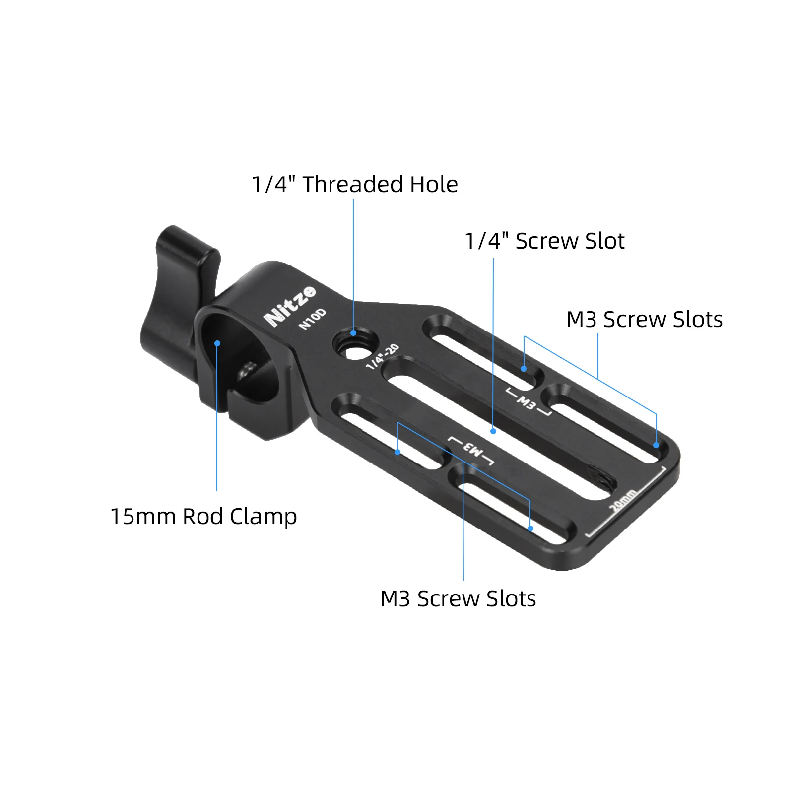 محول مشبك قضيب نيتزي N10D مقاس - مراجعة Monitor Arm Clamp وسعره