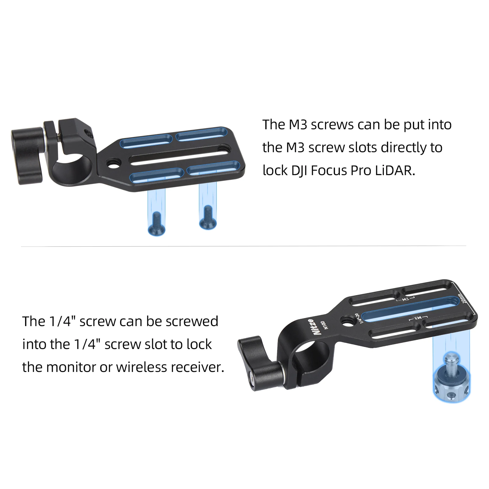 محول مشبك قضيب نيتزي N10D مقاس - مراجعة Monitor Arm Clamp وسعره