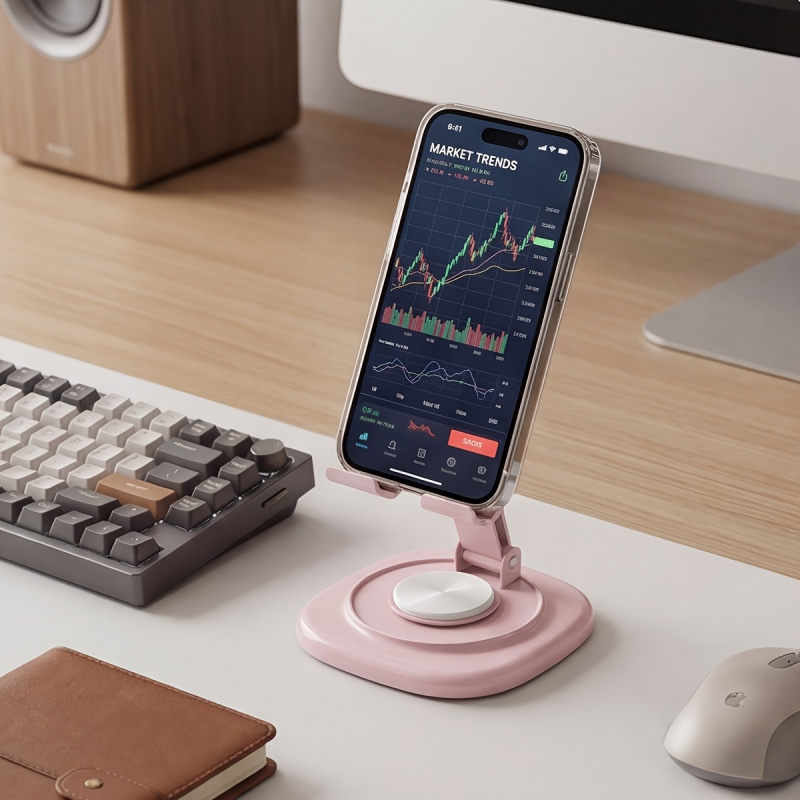 حامل هاتف معدني دوار للمكتب عل - مراجعة Desk Setup Stand وسعره