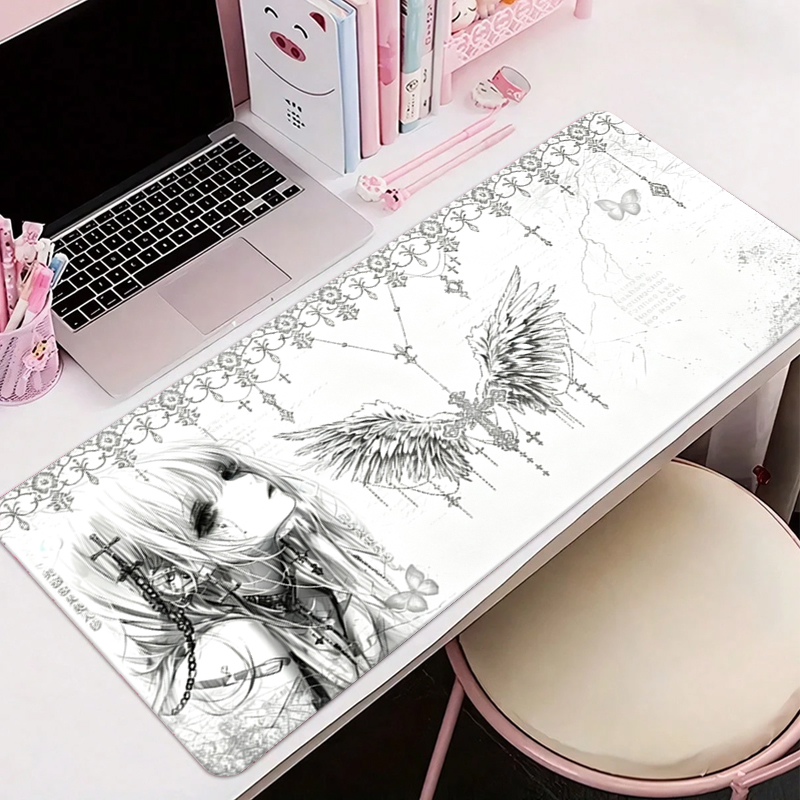 لوحة ماوس جلدية سوداء وبيضاء ب - مراجعة Desk Setup Black وسعره