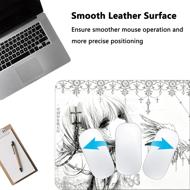 لوحة ماوس جلدية سوداء وبيضاء ب - مراجعة Desk Setup Black وسعره