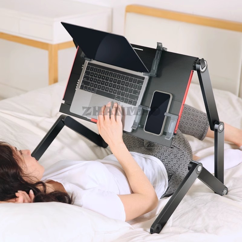 كذب مسطح على السرير، مكتب كمبي - مراجعة Desk Setup For Laptop وسعره