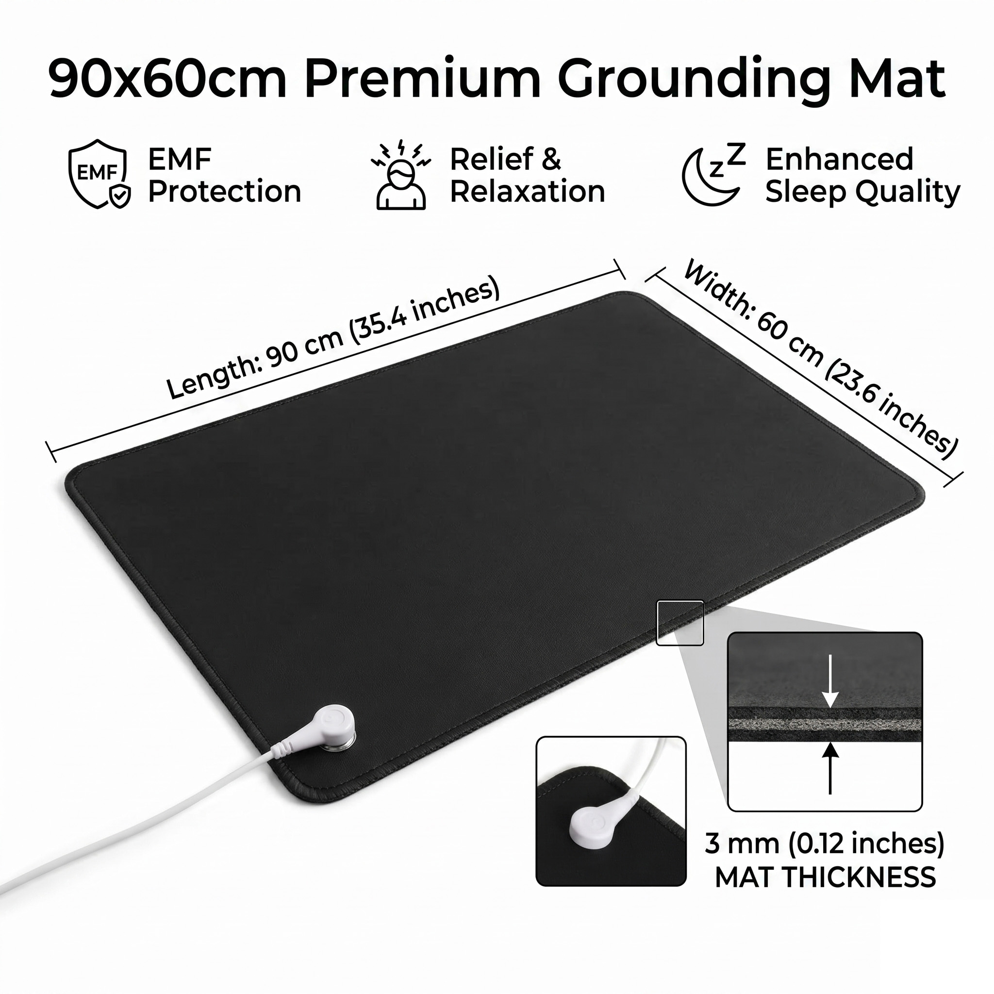 حصيرة تأريض من جلد البولي يوري - مراجعة Desk Pad Leather Large وسعره