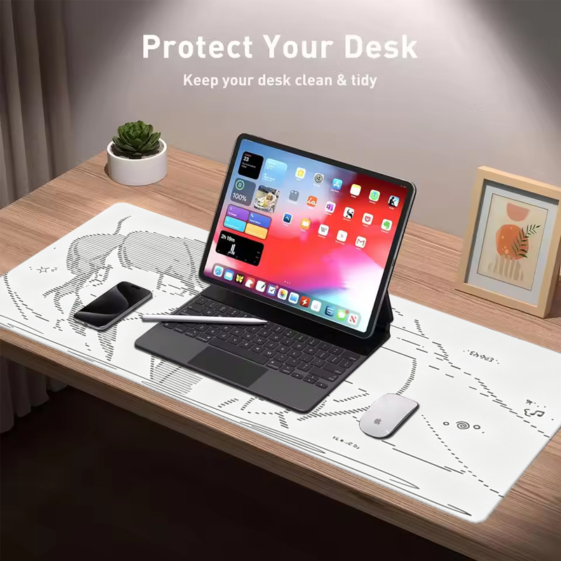 لوحة ماوس جلدية كبيرة بتصميم أ - مراجعة Desk Setup Rug وسعره